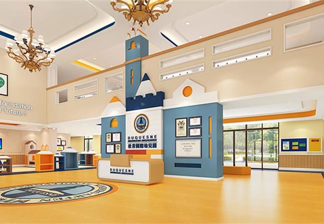 如何協(xié)調(diào)合肥培訓學校裝修整體一園一品空間