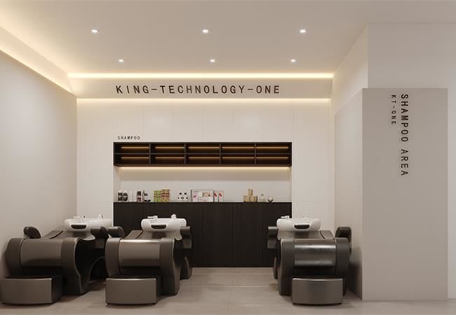 合肥裝修公司分享，100㎡美發(fā)店的時尚設計方案